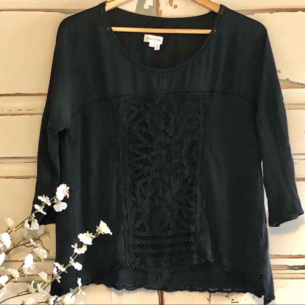Anthropologie’s Meadow Rue Top with Lace details